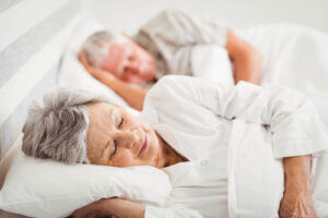 older couple sleeping